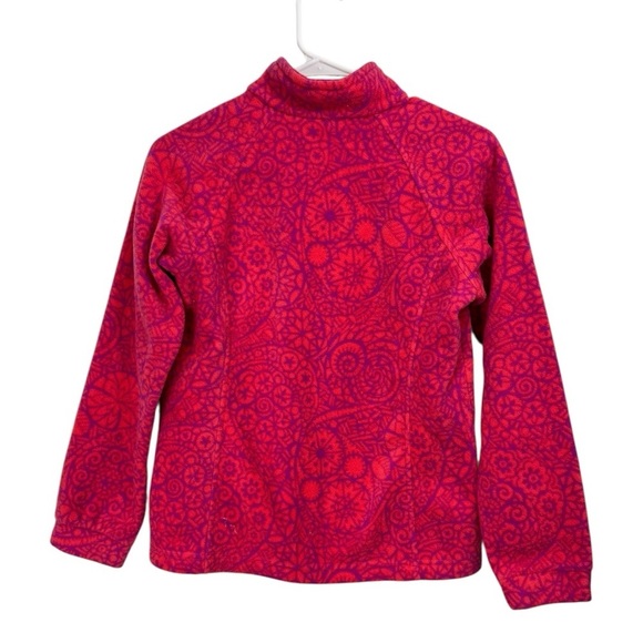 Columbia Size L (14-16) Girl Full Zip High Neck Pocket Fleece Athletic Jacket - Picture 2 of 5